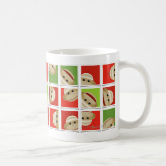 Sock Monkey Christmas Blocks Mug