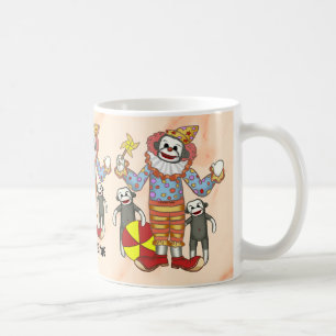 Sock Monkey Clown mugs