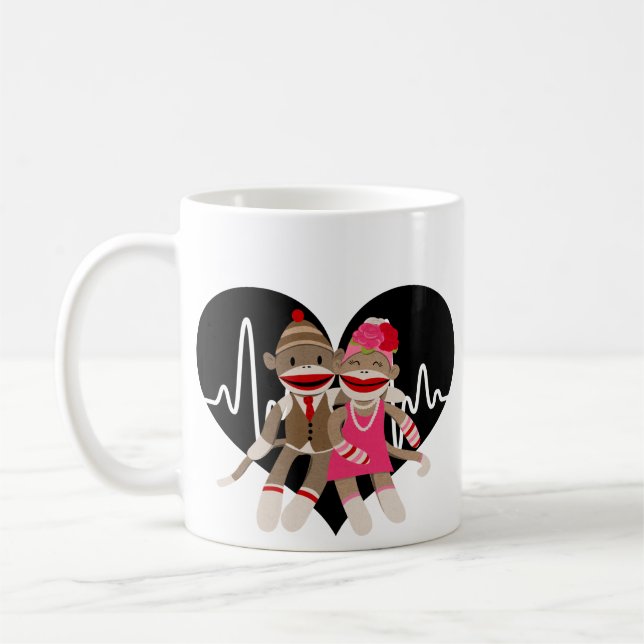 Sock Monkey Coffee Mug (Left)