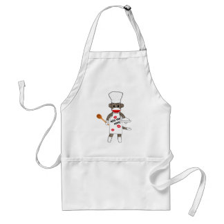 Sock Monkey Cook by lil kolohe Jessica - Apron