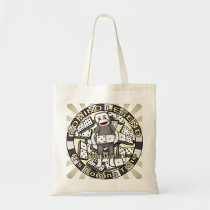 Sock Monkey Domino Legend Tote Bag