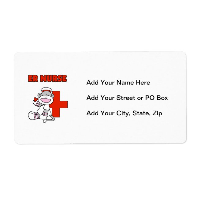 Sock Monkey ER Nurse T-shirts and Gifts (Front)
