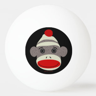 Sock Monkey Face Ping Pong Ball