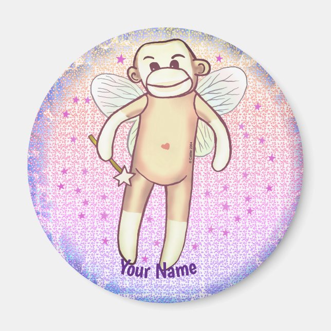 Sock monkey Fairy  Magnet (Front)