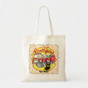 Sock Monkey Firetruck  Tote Bag
