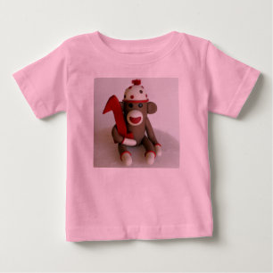 Sock Monkey First Birthday Baby T-Shirt