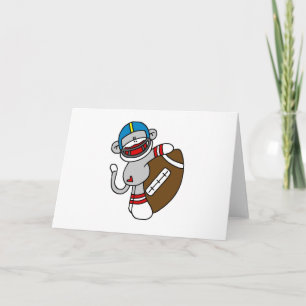 Sock Monkey Football Card