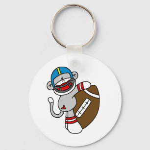 Sock Monkey Football T-shirts and Gifts Key Ring