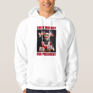 Sock Monkey for President Hoodie