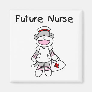 Sock Monkey Future Nurse T-shirts and Gifts Magnet