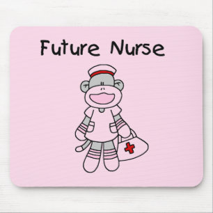 Sock Monkey Future Nurse T-shirts and Gifts Mouse Pad