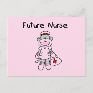 Sock Monkey Future Nurse T-shirts and Gifts Postcard