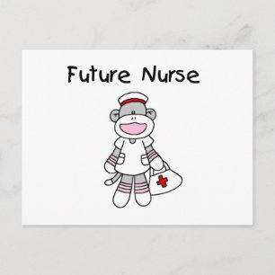 Sock Monkey Future Nurse T-shirts and Gifts Postcard