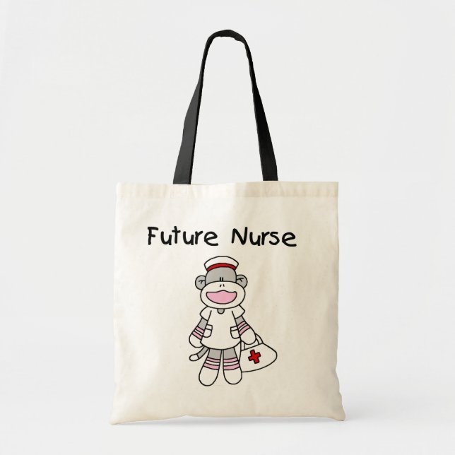 Sock Monkey Future Nurse Tshirts and Gifts Tote Bag (Front)