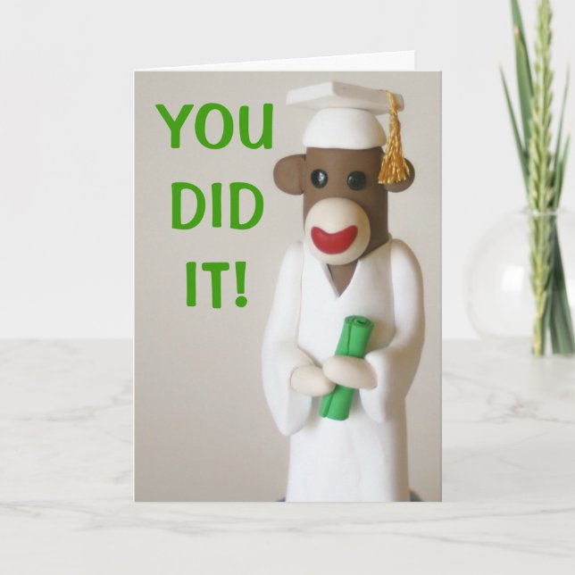 Sock Monkey GRAD Card (Front)