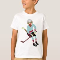 Sock Monkey Hockey Player