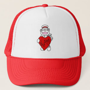 Sock Monkey I Love Nursing T-shirts and Gifts Trucker Hat