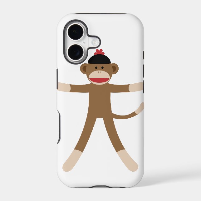 sock monkey iphone 5 case (Back)