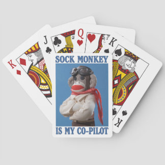 Sock Monkey is my Co-Pilot Playing Cards