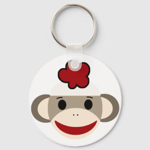 sock monkey key ring