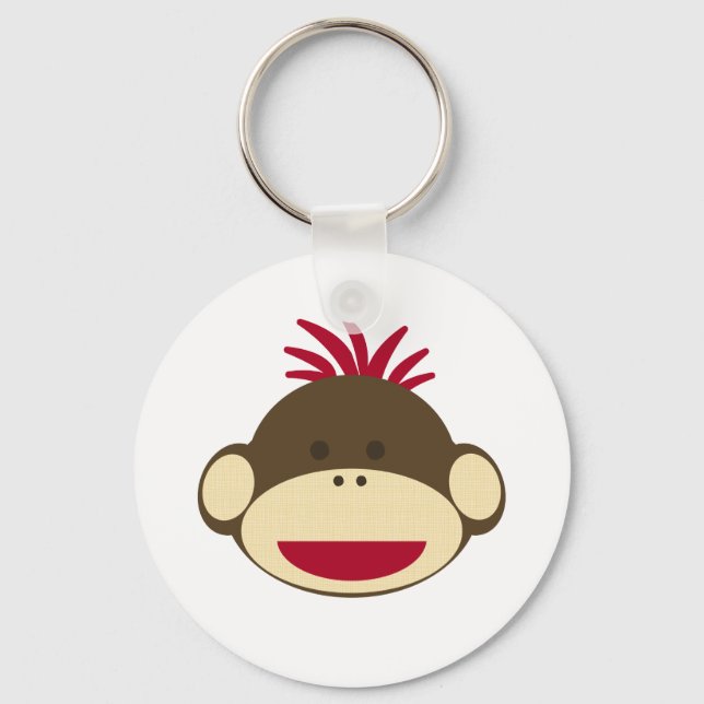 Sock Monkey Keychain (Front)