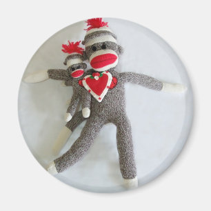 Sock Monkey Love #1 Magnet