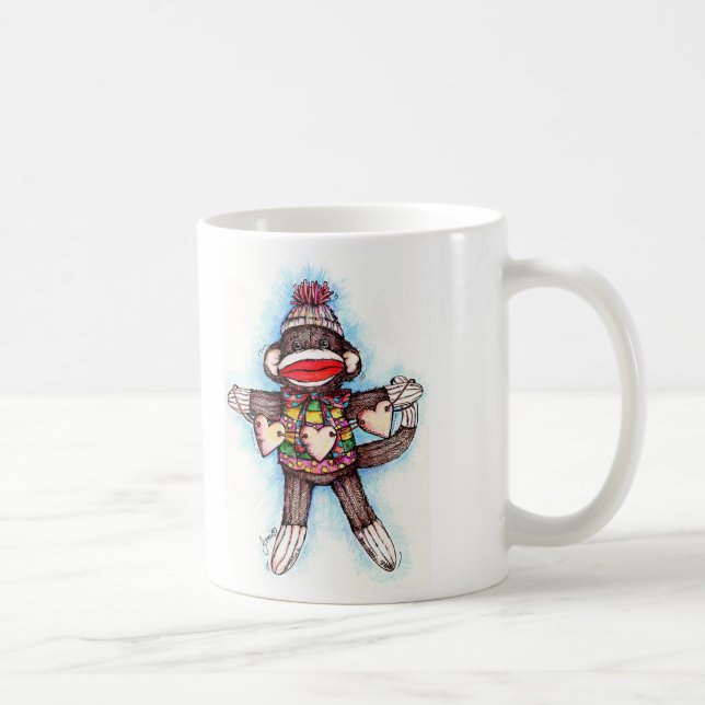 Sock Monkey - Monkey Business Coffee Mug (Right)
