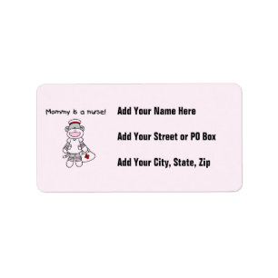Sock Monkey Mummy Nurse T-shirts and Gifts Label