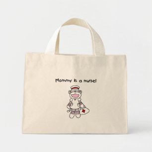 Sock Monkey Mummy Nurse T-shirts and Gifts Mini Tote Bag