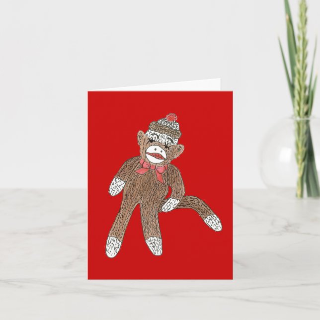 Sock Monkey note card (Front)