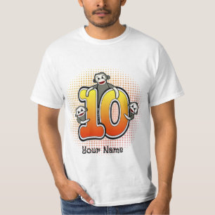 Sock Monkey  Number 10 T-Shirt