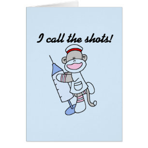 Sock Monkey Nurse I Call the Shots Gifts