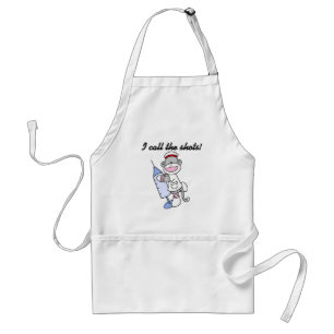 Sock Monkey Nurse I Call the Shots Gifts Standard Apron