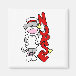 Sock Monkey Nurse T-shirts and Gifts Magnet