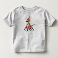 Sock Monkey on Bike