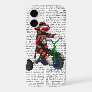 Sock Monkey on Tricycle