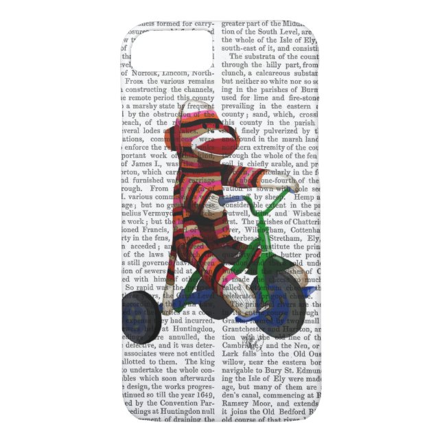 Sock Monkey on Tricycle Case-Mate iPhone Case (Back)