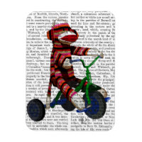 Sock Monkey on Tricycle