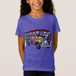 Sock Monkey Peace Bus T-Shirt