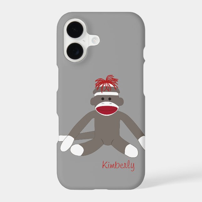 Sock Monkey Personalised iPhone 5 (Back)