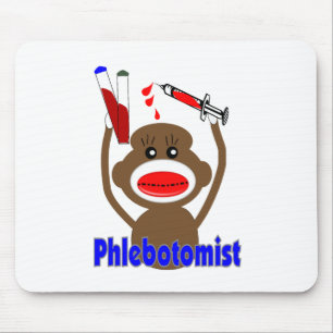 Sock Monkey Phlebotomist Gifts--Adorable Mouse Pad