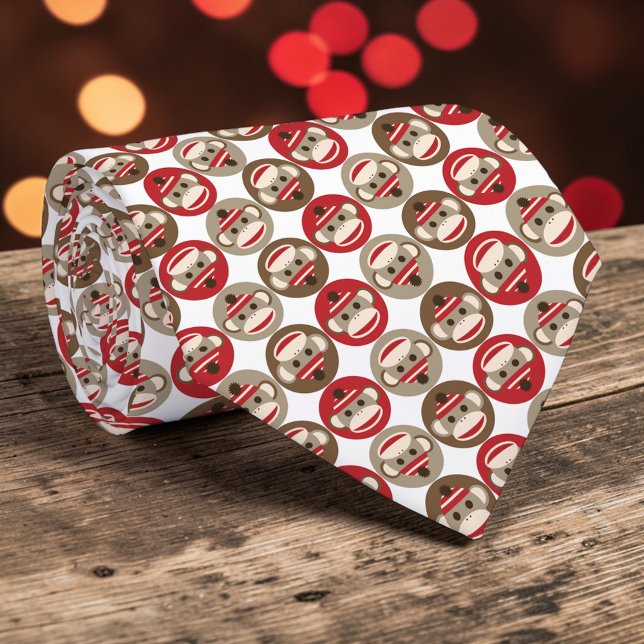 Sock Monkey Pop Culture Custom Necktie Tie (Creator Uploaded)