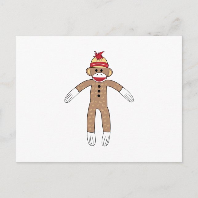 Sock Monkey Postcard (Front)