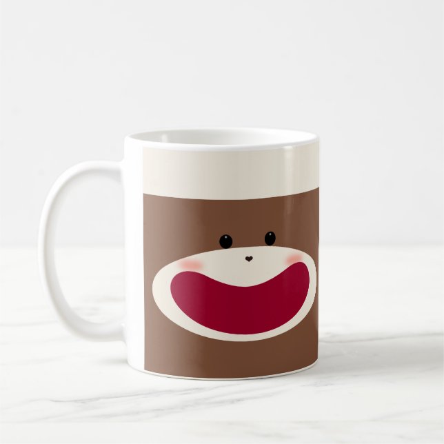 Sock Monkey Smile(Boy) Coffee Mug (Left)