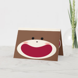 Sock Monkey Smile(Boy) Thank You Card