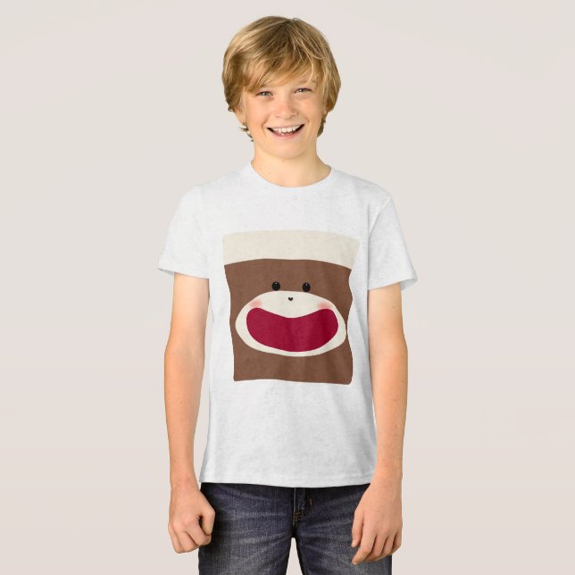 Sock Monkey Smile(Boy)  Tri-Blend Shirt (Front Full)