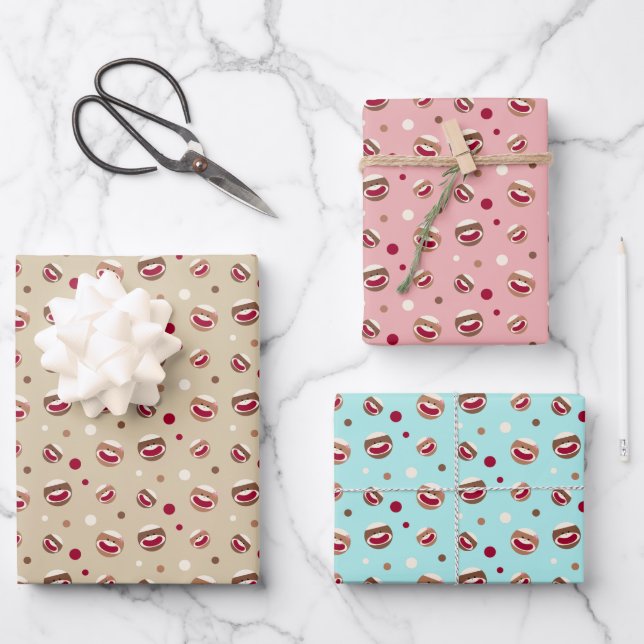 Sock Monkey Smile Wrapping Paper Sheet (Front)