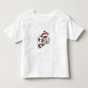 Sock Monkey Soccer Toddler T-Shirt