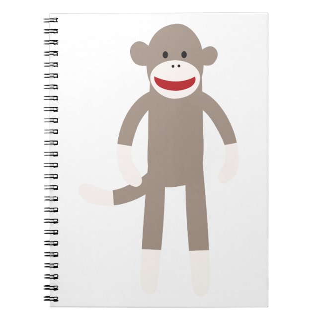 Sock Monkey Spiral Notebook (Front)