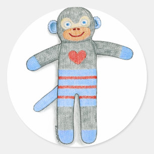 Sock Monkey Sticker